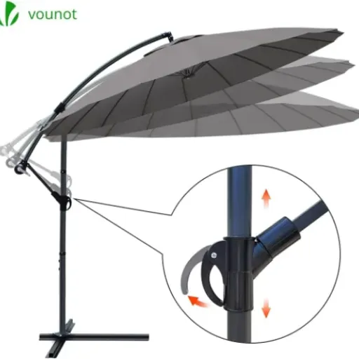 Test vounot Parasol Déporté 3M : gros ombrage, mais finitions et fiabilité à surveiller