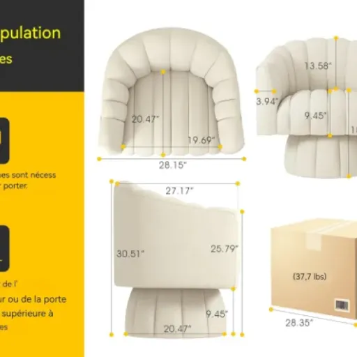 Test fauteuil swivel SEYNAR : le petit fauteuil rond qui tourne partout dans l’appart