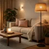 Lampadaire design salon : superposer les sources pour trouver l'ambiance juste