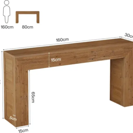 Test Tribesigns Table console étroite 160 cm : une grande table fine qui fait le job sans prendre toute la place