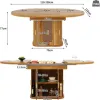 Test Yihomfy Table a Manger Extensible : la table ronde qui cache du rangement (et des LED)