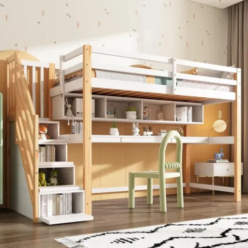 Test Merax Lit Mezzanine 90x200 : un vrai coin chambre + bureau pour enfant sans exploser le budget