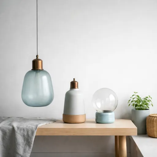 Verre soufflé, cuivre patiné, céramique : le retour des luminaires artisanaux