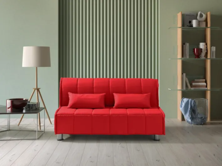 EVERGREENWEB Canapé-lit 3 Places Convertible en Lit avec Matelas Double 160x190 Effet Massant 0rthopédique, Sofa Bed avec Housse Déhoussable et Lavable Couleur Rouge Coussins Ultra-Doux Inclus EVENING Large 160 cm Rouge