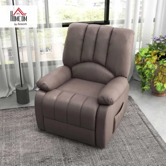 Fauteuil releveur électrique Fauteuil Relax inclinable en Microfibre avec Repose-Pied et télécommande - 86 x 92 x 102 cm - Gris