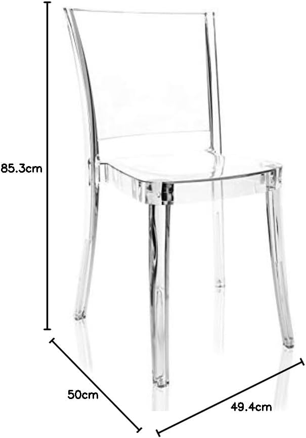 Lucienne - Chaise Transparente Polycarbonate Neutre - 4 pièces