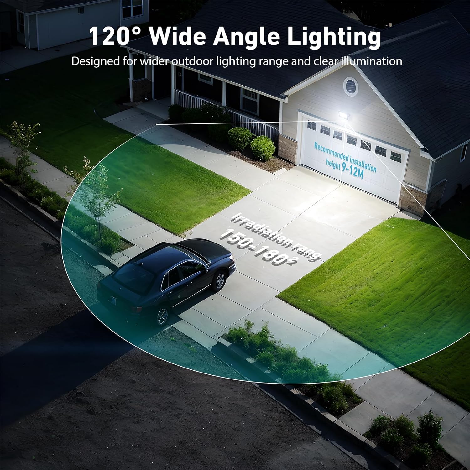 Projecteur LED Extérieur 300W 2 PACK - 30000LM 6500K Blanc Froid Spot LED Extérieur avec 300 LEDs Lampe, IP66 Étanche Eclairage Exterieur pour Stade, Terrasse, Rue, Garage 300W -2 PC
