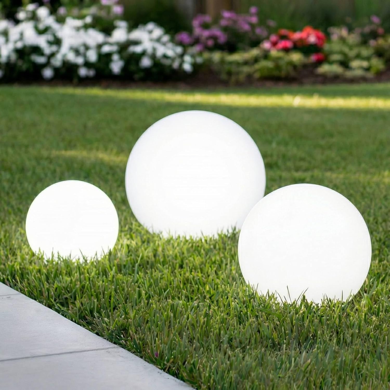LED Lampe solaire Lago (Moderne) en Blanc (à 3 lampes,), décorative lampe