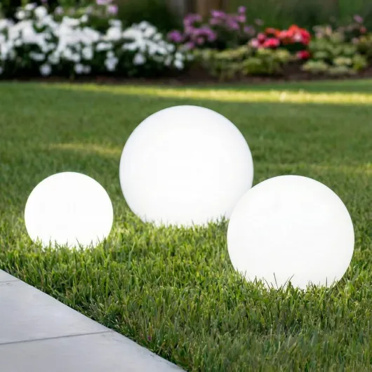 LED Lampe solaire Lago (Moderne) en Blanc (à 3 lampes,), décorative lampe