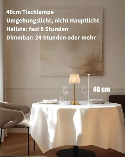 2 Pack Lampe de table rechargeable, sans fil, portable et dimmable, lampe de chevet LED rétro alimentée par une batterie 4000mAh pour l'intérieur et l'extérieur (Gold + Beige Shade) Gold + Beige Lampenschirm (2er Pack)