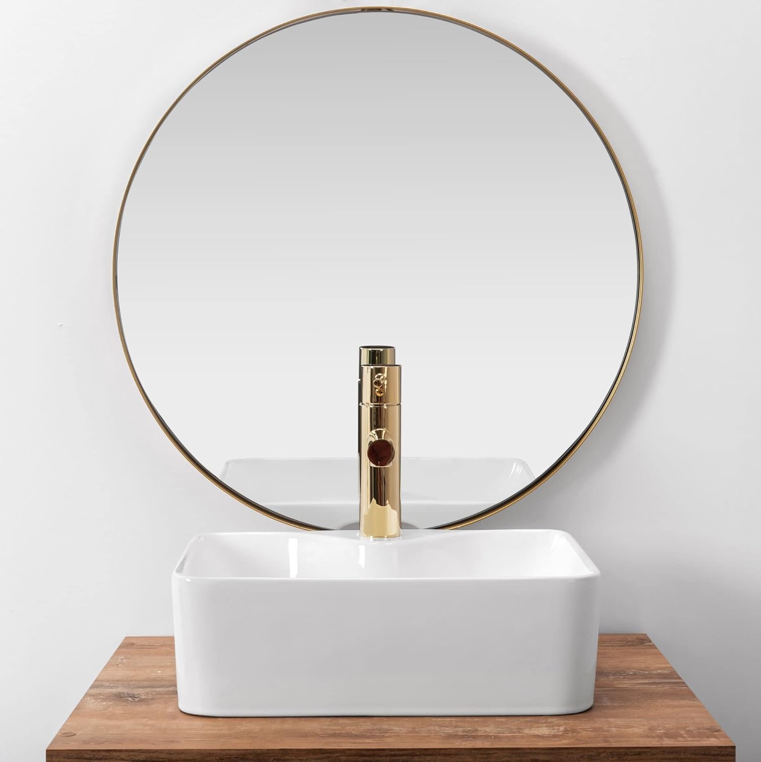 Vasque À Poser Mini, Pour Salle De Bain, Idéale Comme Lavabo Pour Lave-Main Pour Wc, À Poser Sur Le Comptoir, 30 x 40 cm, Blanche, Rectangulaire, Haute Brillance 41x31 cm Kelly Mini