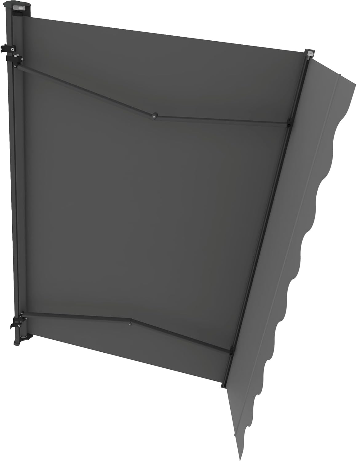 Canopée Store Banne Motorisé Semi Coffre Gris Sombra 5 x 3.5m – Aluminium et Polyester 280 g/m² pour Terrasse, Balcon et Jardin Gris 5 x 3.5m