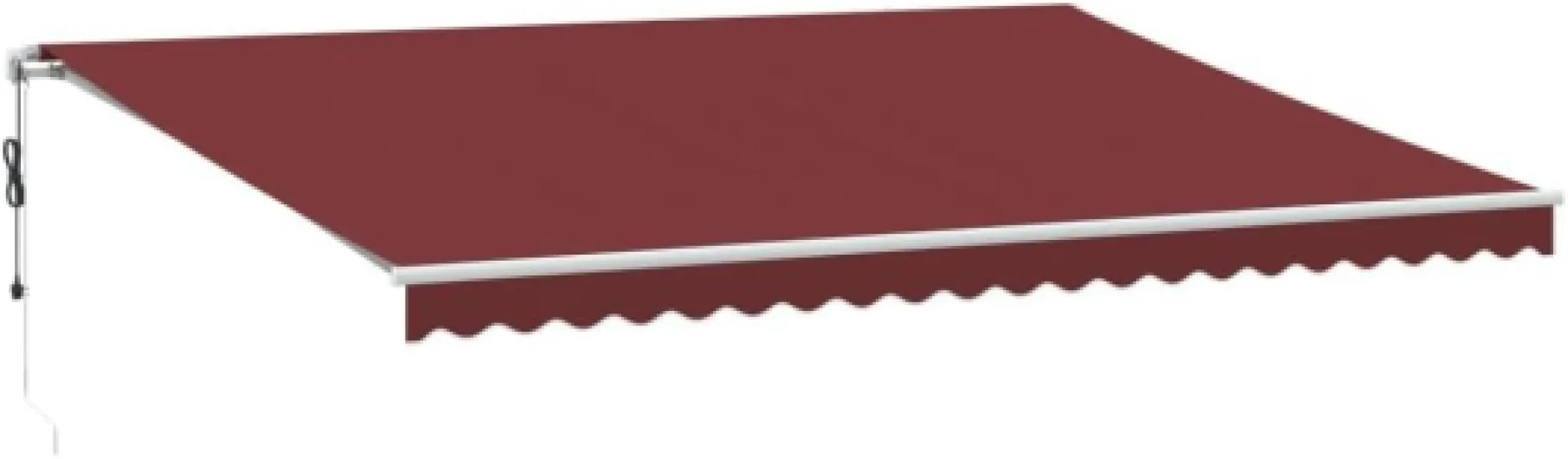 Store Banne Motorisé 5x3,5 Store banne Electrique avec Télécommande Auvent Rétractable à Bras Repliable pour Balcons Terrasse et Jardin-Bordeaux et blanc-500 x 350 cm