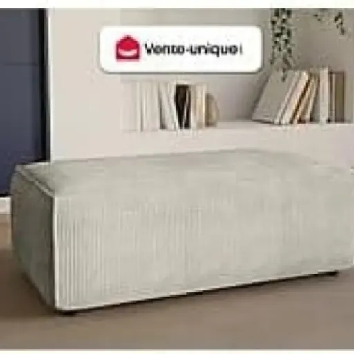 Test Vente-unique Amelia : le gros pouf en velours côtelé qui sert de mini-banquette