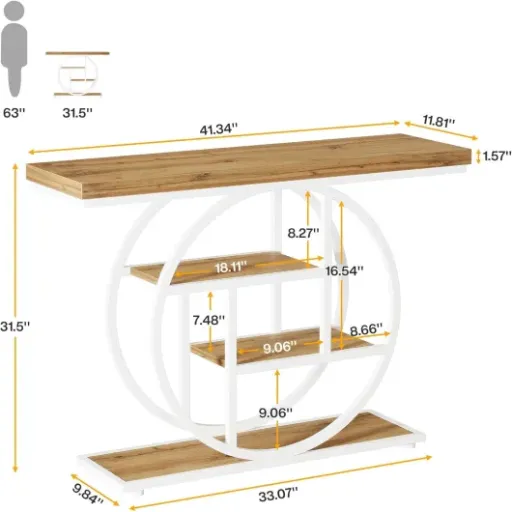 Test Tribesigns Table console industrielle 105 cm : belle pièce déco qui fait le job sans être parfaite