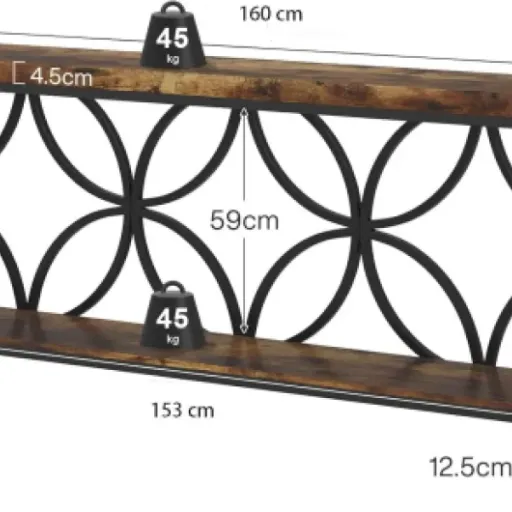 Test Tribesigns Table de canapé étroite 160 cm : la longue console qui se glisse derrière le canapé sans prendre toute la place