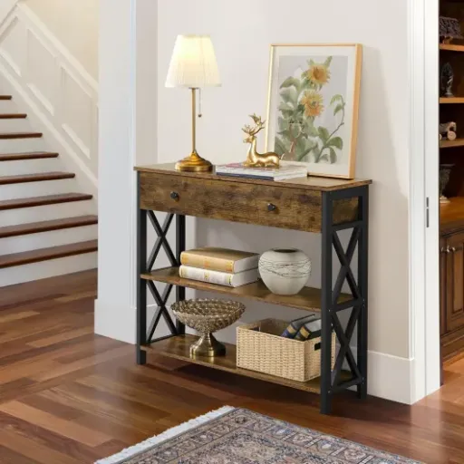 Test Yaheetech Table Console 80×30×80 : la petite console d’entrée qui fait le job sans ruiner le salon