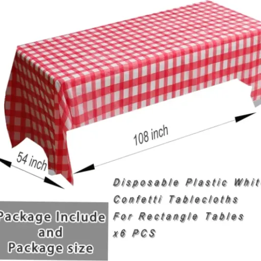 Test lot de 3 nappes rouges à carreaux 259 x 137 cm : pratiques pour les fêtes, mais vraiment fines