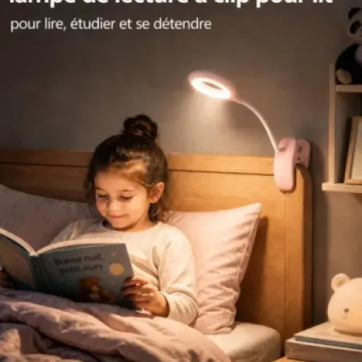 Test Lampe de Lecture LED à Pince QJUZO : la petite lampe rose qui fait (presque) tout