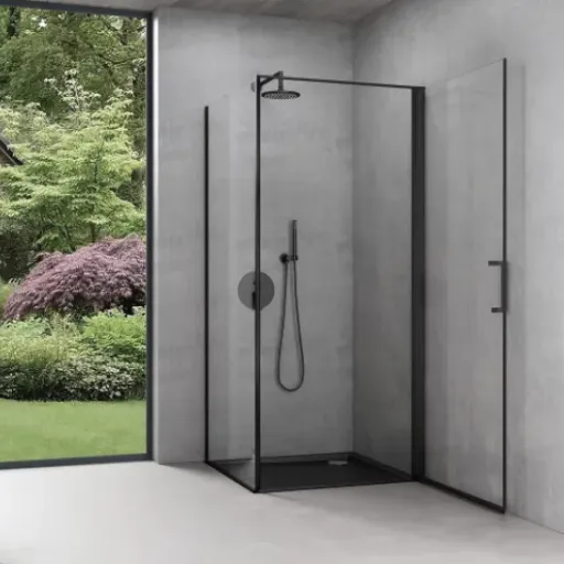 Test doporro Ravenna36K-Plus 90x90 : la cabine de douche noire qui fait le job sans ruiner la salle de bains