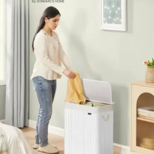 Test SONGMICS Panier à Linge 100 L : le bac à linge qui met un peu d’ordre sans prendre toute la salle de bain