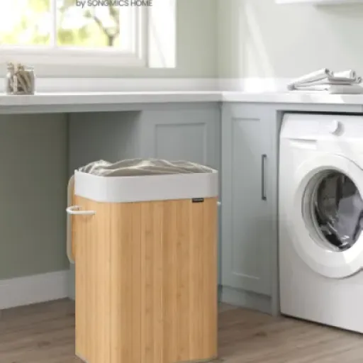 Test SONGMICS Panier à Linge 72 L : le panier en bambou qui fait le job sans prendre trop de place