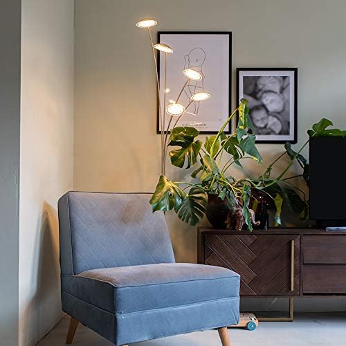 Qazqa sixties - LED Dimmable Lampadaire variateur inclus - 5 lumière - H 1800 mm - Acier - Design - éclairage intérieur - Salon I Chambre